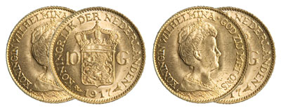 10 florins gulden monnaie or